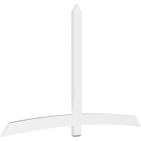 Ekena Millwork Bellingham Architectural Grade PVC Gable Bracket, 108"W x 67 1/2"H x 2"D x 6"F, 15/12 Pitch GBP108X68X0206BEL00 - main
